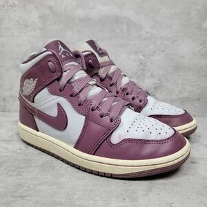 Nike Air Jordan 1 Mid Shoes Sky J Mauve Sail Platinum BQ6472050 Womens Size 5.5